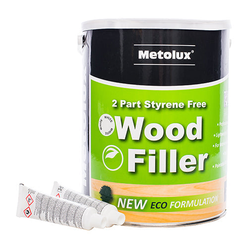 This is an image of Timco - Metolux 2 Part Styrene Free Wood Filler - Light Oak 3.3L (1 Each Tin) 65442