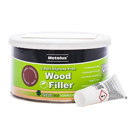 This is an image of Timco - Metolux 2 Part Styrene Free Wood Filler - Redwood 770ml (1 Each Tin) 65444