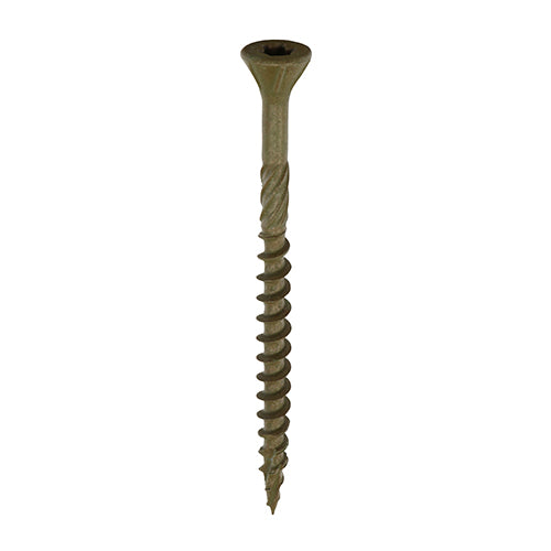 This is an image of Timco - C2 Deck-Fix Screws - TX - Countersunk with Ribs - Twin-Cut - Green 4.5 x 65mm - (1000 PCS Tub) 65C2D1000
