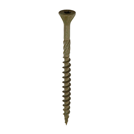 This is an image of Timco - C2 Deck-Fix Screws - TX - Countersunk with Ribs - Twin-Cut - Green 4.5 x 65mm - (1000 PCS Tub) 65C2D1000