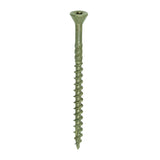 This is an image of Timco - C2 Deck-Fix Screws - TX - Countersunk with Ribs - Twin-Cut - Green 4.5 x 65mm - (250 PCS Tub) 65C2D250