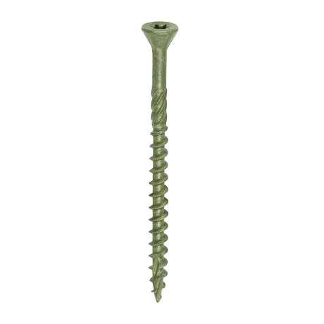 This is an image of Timco - C2 Deck-Fix Screws - TX - Countersunk with Ribs - Twin-Cut - Green 4.5 x 65mm - (250 PCS Tub) 65C2D250