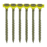 This is an image of Timco - C2 Collated Deck-Fix Screws - SQ - Countersunk with Ribs - Twin-Cut - Green 4.5 x 65mm - (500 PCS Box) 65C2DCOLL