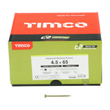 This is an image of Timco - C2 Deck-Fix Screws - TX - Countersunk with Ribs - Twin-Cut - Green 4.5 x 65mm - (1000 PCS Box) 65C2DIND