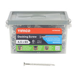 This is an image of Timco - Decking Screws - PZ - Double Countersunk - Stainless Steel 4.5 x 65mm - (250 PCS Tub) 65TDECKSS