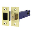 This is an image of Timco - Architectural Tubular Deadbolt - Electro Brass & Satin Nickel 129 case / 108 backset (1 Each Plain Bag) 675198