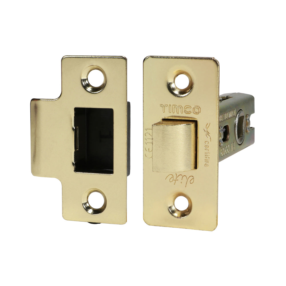 This is an image of Timco - Tubular Latch - Electro Brass 67 case / 45 backset (1 Each TIMbag) 675303P