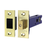 This is an image of Timco - Architectural Tubular Deadbolt - Electro Brass & Satin Nickel 103.5 case / 82.5 backset (1 Each TIMbag) 675481P