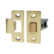 This is an image of Timco - Economy Tubular Latch - Electro Brass 67 case / 45 backset (1 Each Plain Bag) 675646