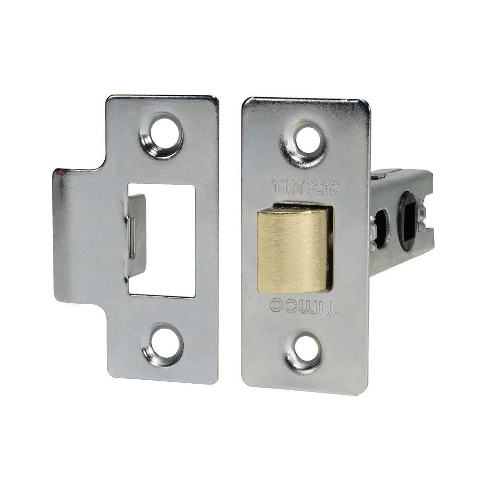 This is an image of Timco - Economy Tubular Latch - Nickel 79.5 case / 57.5 backset (1 Each Plain Bag) 675647