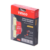 This is an image of Timco - 5 Lever British Standard CE Deadlock - Electro Brass 78 case / 57 backset (1 Each Box) 675725