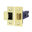 This is an image of Timco - Architectural Tubular Latch - Electro Brass & Satin Nickel 78 case / 57 backset (1 Each Plain Bag) 675815