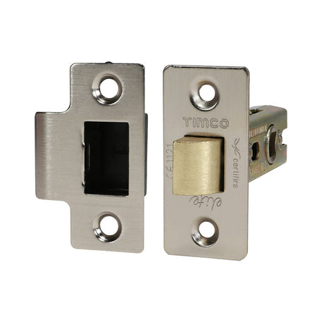 This is an image of Timco - Tubular Latch - Satin Nickel 67 case / 45 backset (1 Each Plain Bag) 675900