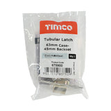 This is an image of Timco - Tubular Latch - Satin Nickel 67 case / 45 backset (1 Each Plain Bag) 675900