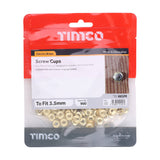 This is an image of Timco - Screw Cups - Electro Brass To fit 6 Gauge Screws - (900 PCS TIMbag) 6BCUPB