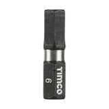 This is an image of Timco - Impact Driver Bits - Hex 6.0 x 25 (10 Pieces Handy Bit Pack) 6HX25X6