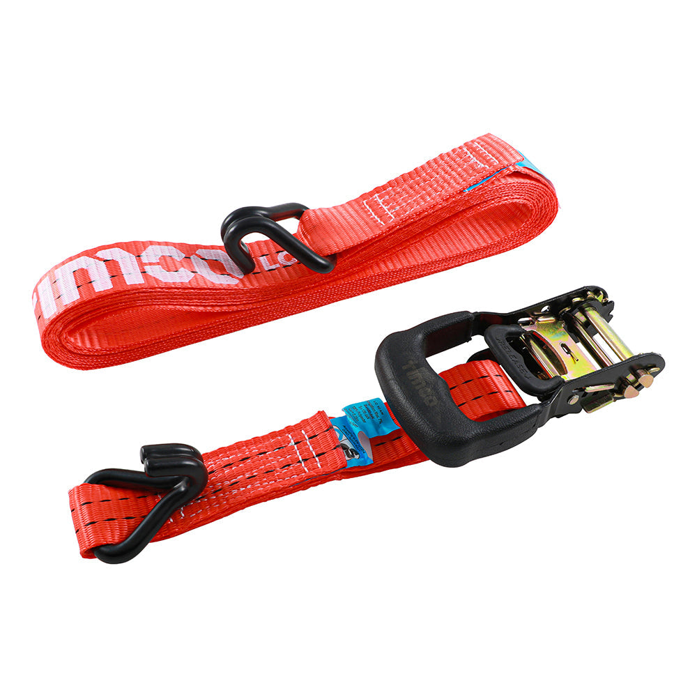 This is an image of Timco - Ratchet Straps - J Hook - Commercial Duty 6m x 35mm (2 Pieces Box) 6RS2J