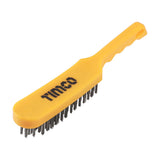 This is an image of Timco - Plastic Handle Scratch Brush - Steel 6 Rows (1 Each Unit) 6SBP