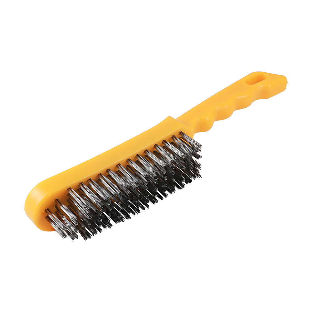 This is an image of Timco - Plastic Handle Scratch Brush - Steel 6 Rows (1 Each Unit) 6SBP