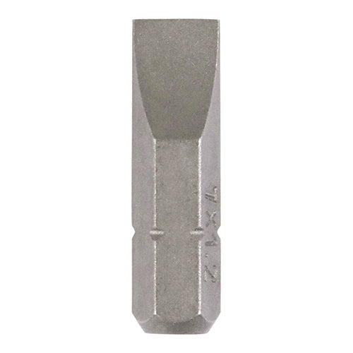 This is an image of Timco - S2 Driver Bits - SL 7.0 x 1.2 x 25 (2 Pieces Blister Pack) 7012SL25GB