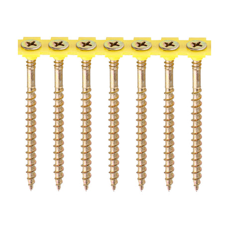 This is an image of Timco - Solo Collated Chipboard & Woodscrews - PH - Double Countersunk - Yellow 4.5 x 70mm - (500 PCS Box) 70SCOLY