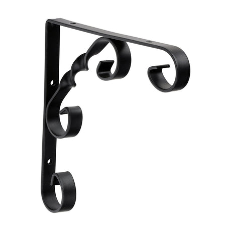 This is an image of Timco - Scroll Bracket - Black 6 x 6" 712060