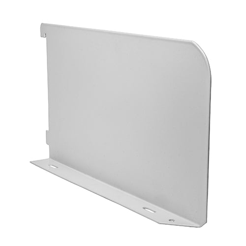 This is an image of Timco - Twin Slot Shelf End - White 250mm (1 Pairs Bag) 712101