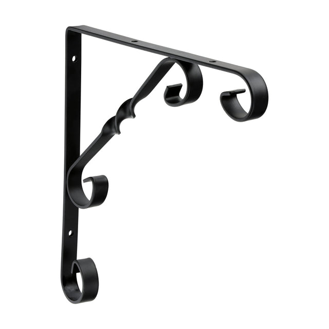 This is an image of Timco - Scroll Bracket - Black 8 x 8" 712155