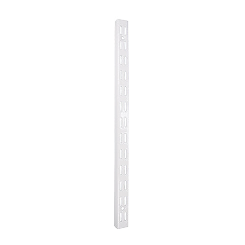 This is an image of Timco - Twin Slot Upright - White 430mm (10 Pieces Box) 712500