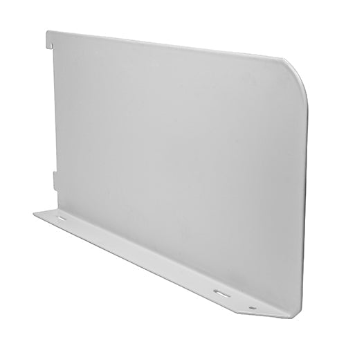 This is an image of Timco - Twin Slot Shelf End - White 300mm (1 Pairs Bag) 712761