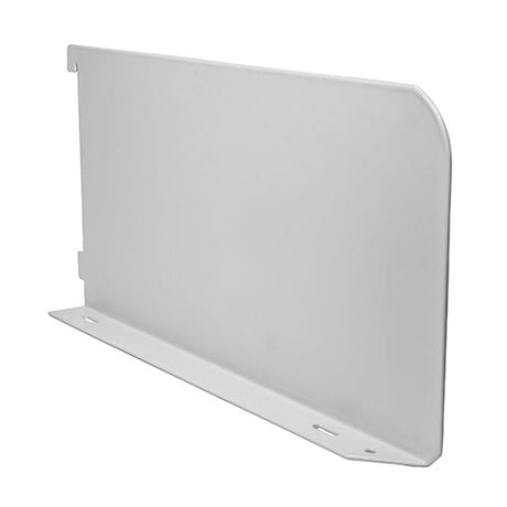 This is an image of Timco - Twin Slot Shelf End - White 300mm (1 Pairs Bag) 712761