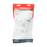 This is an image of Timco - Steel Handrail Brackets - White 63mm (2 Pieces TIMbag) 712893P