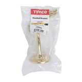 This is an image of Timco - Handrail Bracket - Electro Brass 64mm (1 Each Bag) 712964