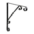 This is an image of Timco - Scroll Bracket - Black 10 x 10" 712973