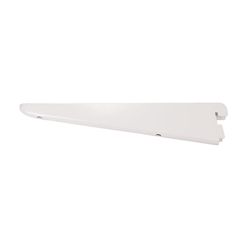 This is an image of Timco - Twin Slot Shelf Bracket - White 220mm 712987