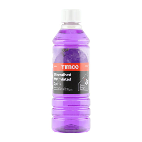 This is an image of Timco - Mineralised Methylated Spirit 500ml (1 Each Bottle) 720153
