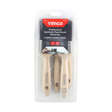 This is an image of Timco - Professional Synthetic Paint Brush Mixed Set 5pcs (5 Pieces Clamshell) 720277
