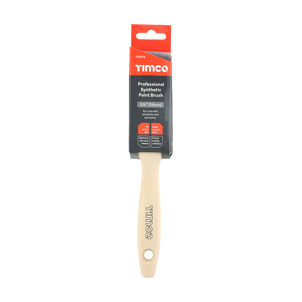 This is an image of Timco - Professional Synthetic Paint Brush 1 1/2" (1 Each Header Card) 720721