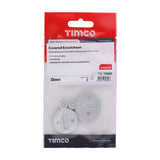 This is an image of Timco - Covered Escutcheon - Satin Anodised Aluminium 38mm (2 Pieces TIMpac) 725059
