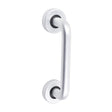This is an image of Timco - D Shaped Pull Handle On Rose - Satin Anodised Aluminium 152 x 19 (1 Each Bag) 725091BX