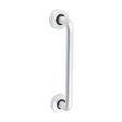 This is an image of Timco - D Shaped Pull Handle On Rose - Satin Anodised Aluminium 229 x 19 (1 Each Bag) 725092BX