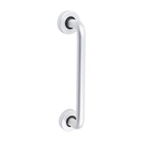 This is an image of Timco - D Shaped Pull Handle On Rose - Satin Anodised Aluminium 229 x 19 (1 Each Bag) 725092BX