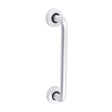 This is an image of Timco - D Shaped Pull Handle On Rose - Satin Anodised Aluminium 229 x 19 (1 Each TIMbag) 725092