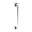 This is an image of Timco - D Shaped Pull Handle On Rose - Satin Anodised Aluminium 305 x 19 (1 Each TIMbag) 725094