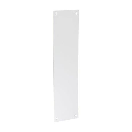 This is an image of Timco - Finger Plate - Satin Anodised Aluminium 305 x 76 (1 Each TIMbag) 725137