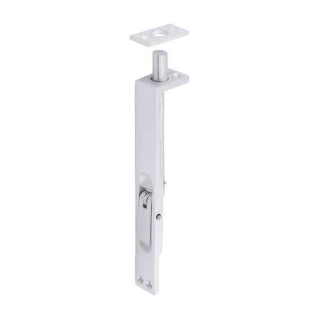 This is an image of Timco - Lever Action Flush Bolt - Satin Anodised Aluminium 155 x 20 (1 Each TIMpac) 725140