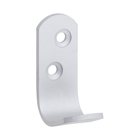This is an image of Timco - Single Robe Hook - Satin Anodised Aluminium 47 x 19 (2 Pieces Bag) 725142BX