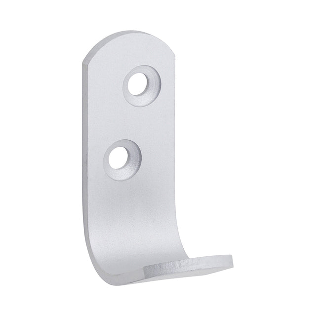 This is an image of Timco - Single Robe Hook - Satin Anodised Aluminium 47 x 19 (2 Pieces TIMpac) 725142