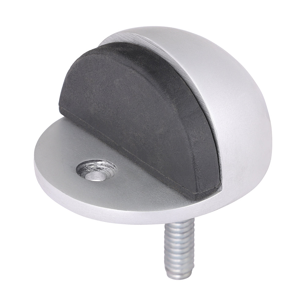 This is an image of Timco - Oval Door Stop - Satin Anodised Aluminium 50mm (1 Each Bag) 725183BX