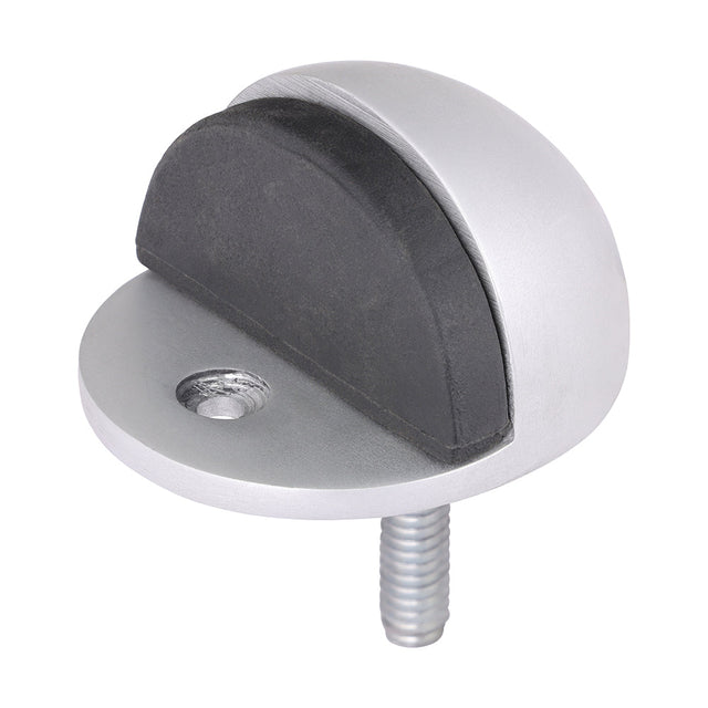 This is an image of Timco - Oval Door Stop - Satin Anodised Aluminium 50mm (1 Each Bag) 725183BX